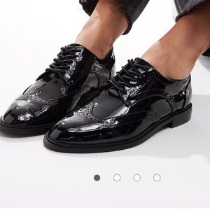 ASOS Black Patent Oxfords!